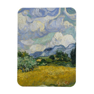 Íman Campo de trigo com ciprestes por Vincent van Gogh