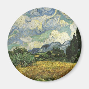 Íman Campo de trigo com ciprestes, Vincent Van Gogh