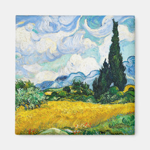 Íman Campo de trigo Vincent Van Gogh com ciprestes