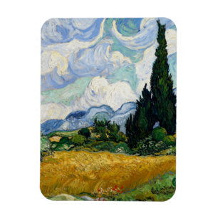 Íman Campo De Trigo Vincent Van Gogh Com Cyprestes