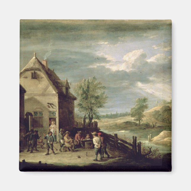 Íman Camponeses Jogando Boules (Frente)