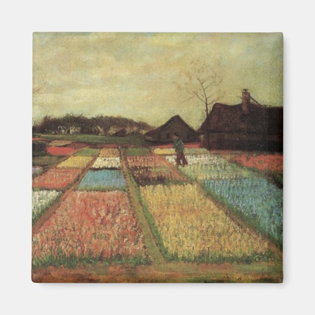 Íman Campos de Bulbos por Vincent van Gogh (Frente)