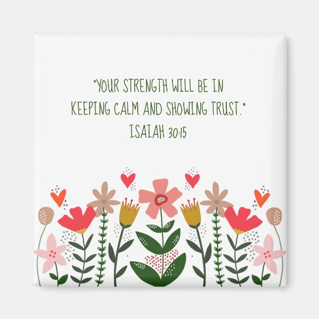 Íman Campos de Flor Branco (Frente)