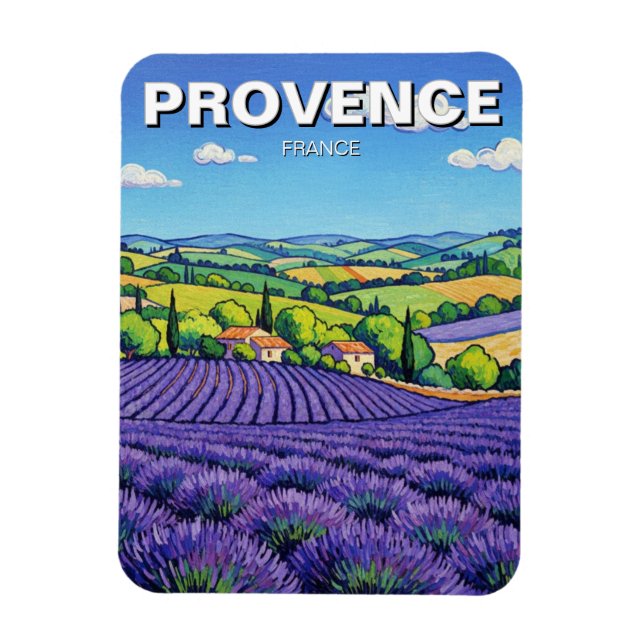 Íman Campos de Lavanda da Provença França Viagem (Vertical)