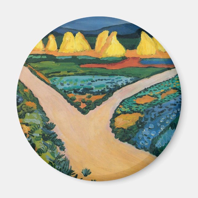 Íman Campos de Legumes de August Macke, Arte Fino Vinta (Frente)