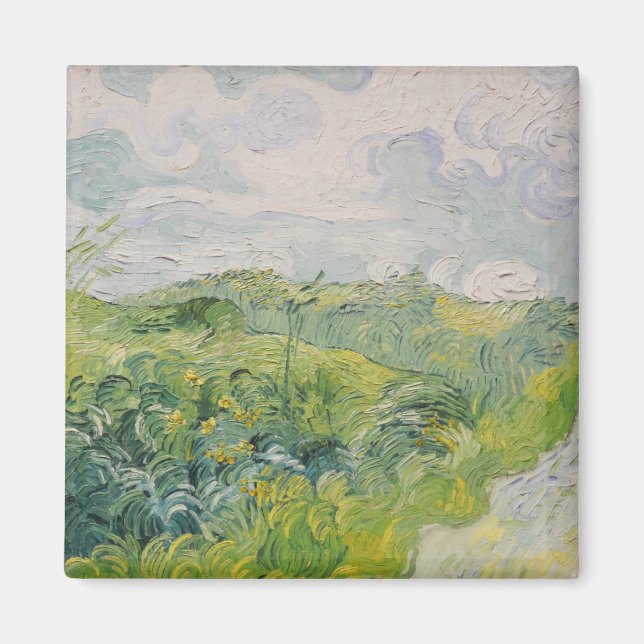 Íman Campos de trigo verde - Van Gogh - c1889 (Frente)
