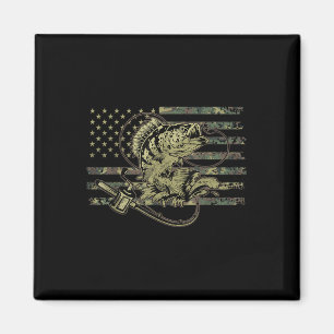Íman Camuflagem de Pesca Nós Bandeira Americana B Peixe