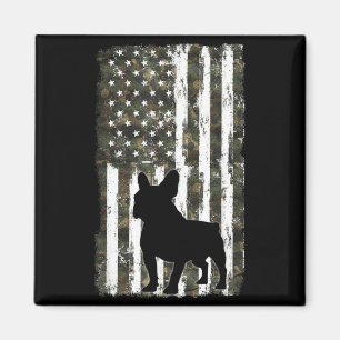 Íman Camuflagem do Bulldog Francês Bandeira Americana E