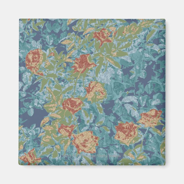 Íman Camuflagem e flores (Frente)