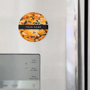 Íman Camuflagem Laranja Seu nome Personaliza