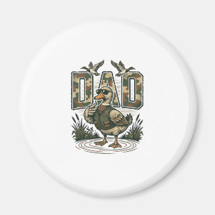 Íman Camuflagem Papai Pato Desenho de Camiseta de Gravu