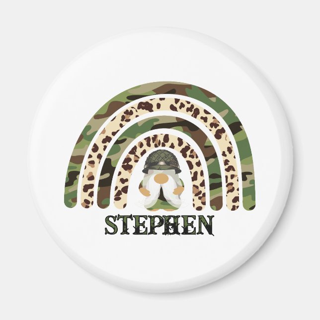 Íman Camuflagem Personalizada Design Arco-Íris (Frente)