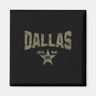 Íman Camuflagem Suvenir EUA Estrela Dallas Texas 