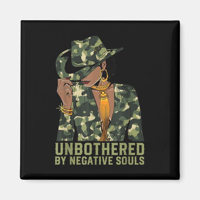 Íman Camuflagem W, de vaqueira negra ocidental sem incr (Frente)