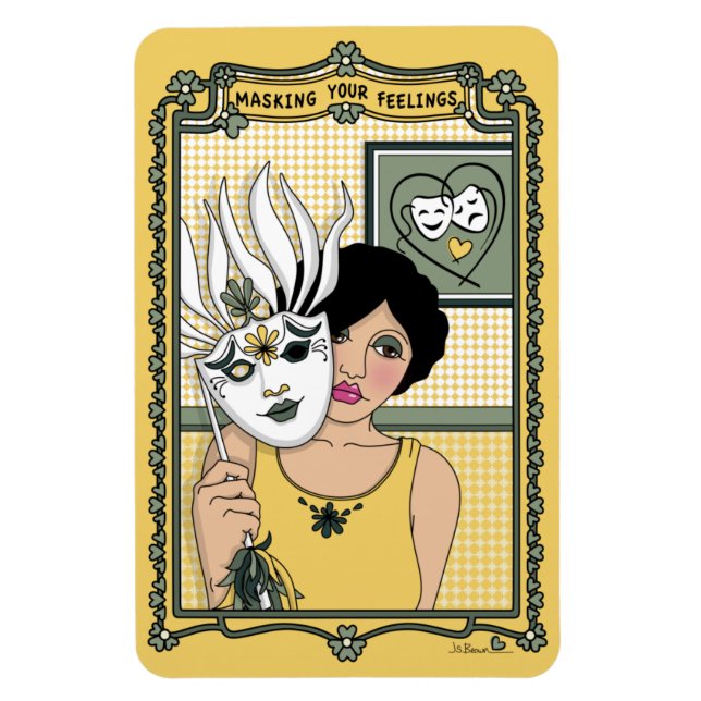 Íman Camuflando Seus Sentimentos_C_4x6 Geladeira (Vertical)