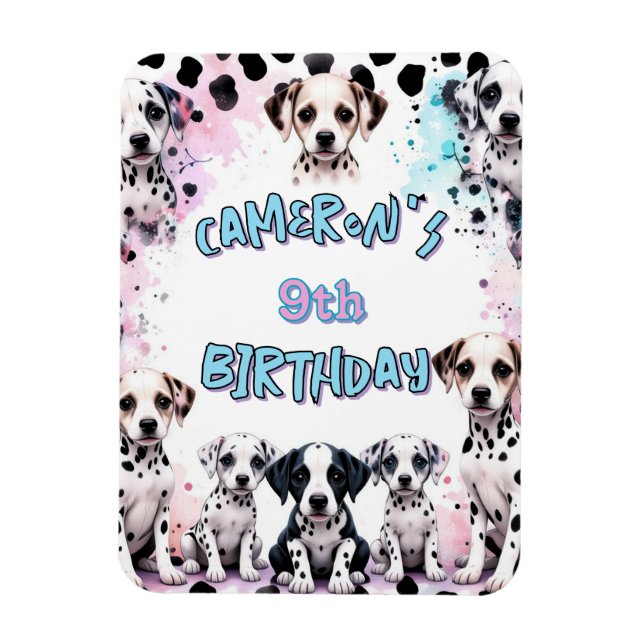 Íman Cana-de-Aniversário Cachorada Dalmática (Vertical)
