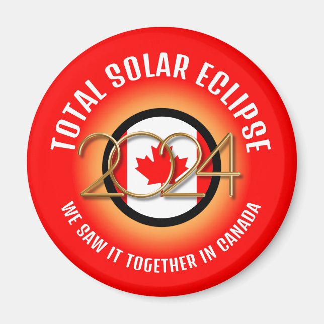 Íman Canadá 2024 TOTAL ECLIPSE SOLAR (Frente)