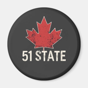 Íman Canadá 51rua Estado Trump American e Canadian Flag