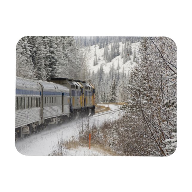Íman Canadá, Alberta. Trem de neve da VIA Rail entre (Horizontal)