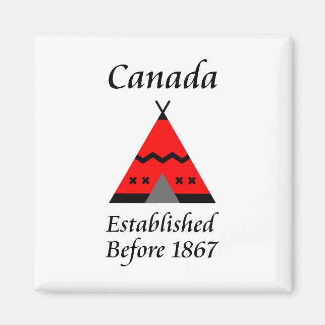 Íman Canadá Estabelecido Antes De 1867 Cor Do Tepe Verm (Frente)
