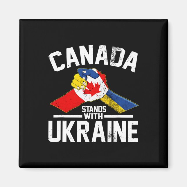 Íman Canadá Fica Com a Ucrânia Bandeira Canadense Ucran (Frente)