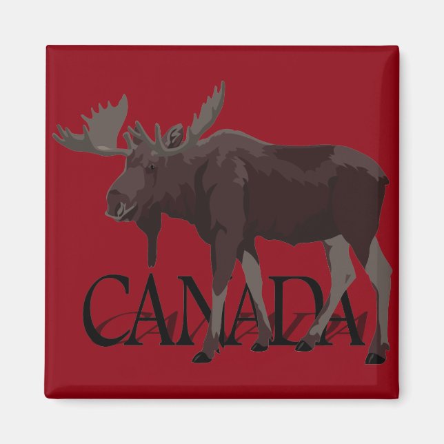 Íman Canadá Imã de geladeira Moose Canadá Magnet Souven (Frente)