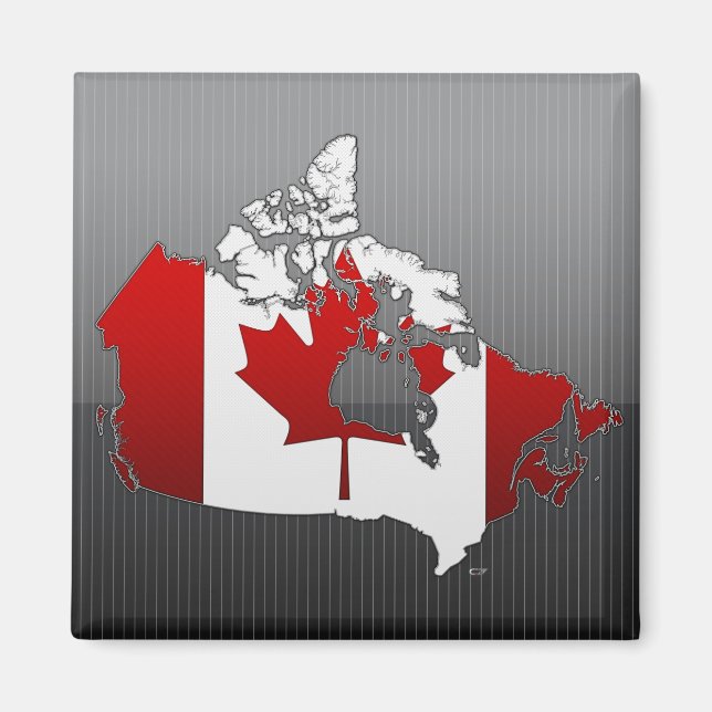 Íman Canadá: Mapa (Frente)