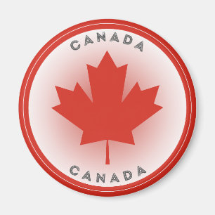 Íman Canadá Maple Leaf Circle Shape