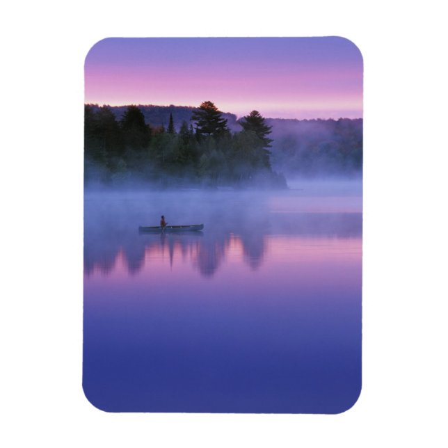Íman Canadá, Ontário, Parque Algonguin, Canoísta em (Vertical)