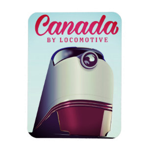 Íman Canadá pelo poster locomotivo do trem dos anos 50