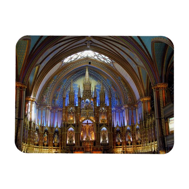 Íman Canadá, Quebec, Montreal. Interior de Notre 2 (Horizontal)