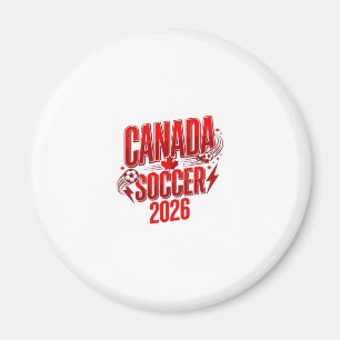 Íman Canada Soccer 2026 Futebol Bold Tipografia País
