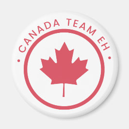 Íman Canadá Team Eh Round Magnet