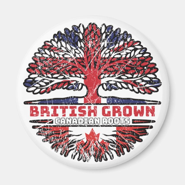 Íman Canadense Canada Uk Reino Unido British Tree (Frente)
