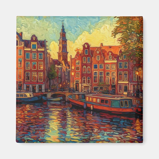 Íman Canal Amsterdã guarda estilo van Gogh (Frente)