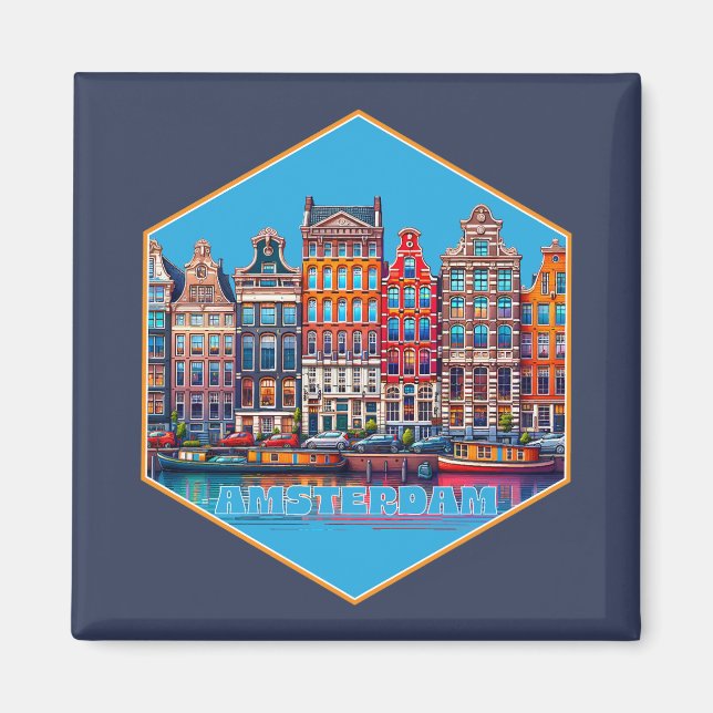 Íman Canal Amsterdã Holanda Europa (Frente)