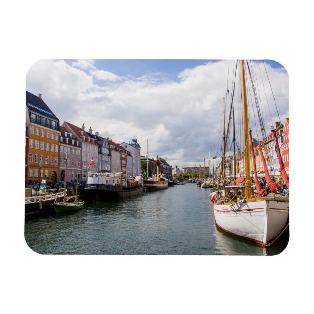 Íman Canal com Barcos | Copenhague (Horizontal)