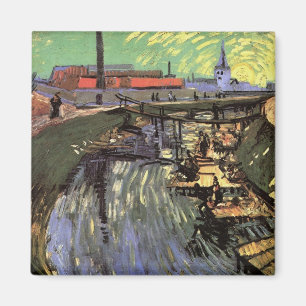 Íman Canal com Mulheres Lavando por Vincent van Gogh