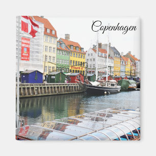 Íman Canal de Nyhavn em Copenhaga, Danmark