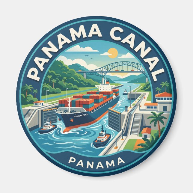Íman Canal do Panamá Panamá (Frente)