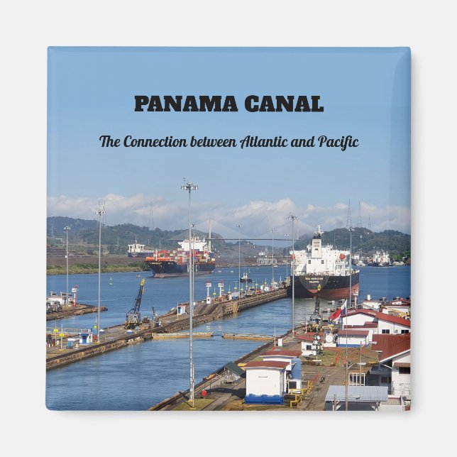 Íman Canal do Panamá (personalizável) (Frente)