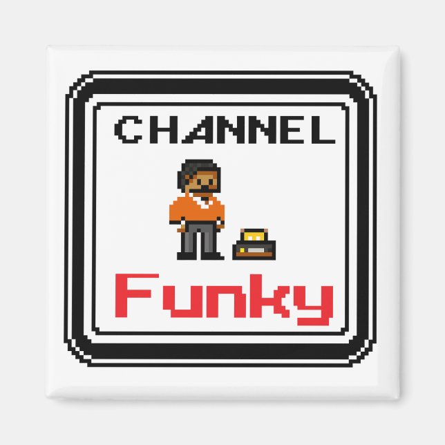 Íman Canal Funky Pixel Art (Frente)