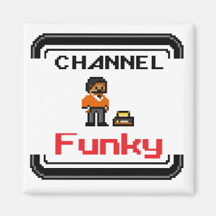 Íman Canal Funky Pixel Art 2 Polegar Magnet