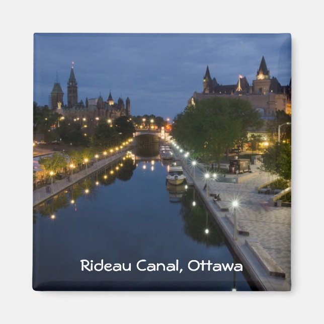 Íman Canal Rideau e Sussex Drive à noite. (Frente)
