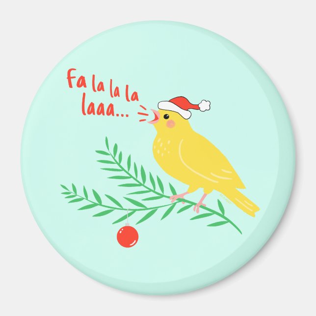 Íman Canário Cantante de Natal (Frente)