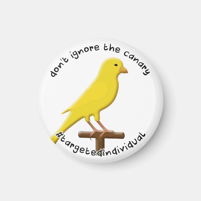 Íman Canário de Sensibilização Individual Alvo (Frente)