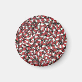 Íman Canas de Abstrato Vermelho Ridificadas Torcidas