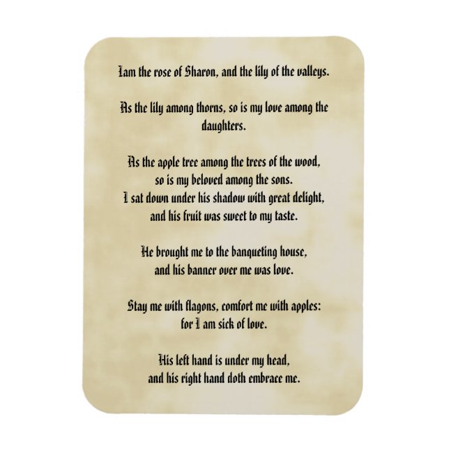 Íman Canção de Salomão (Vertical)