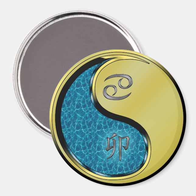 Íman Câncer & Coelho de Metal (Front/Back)