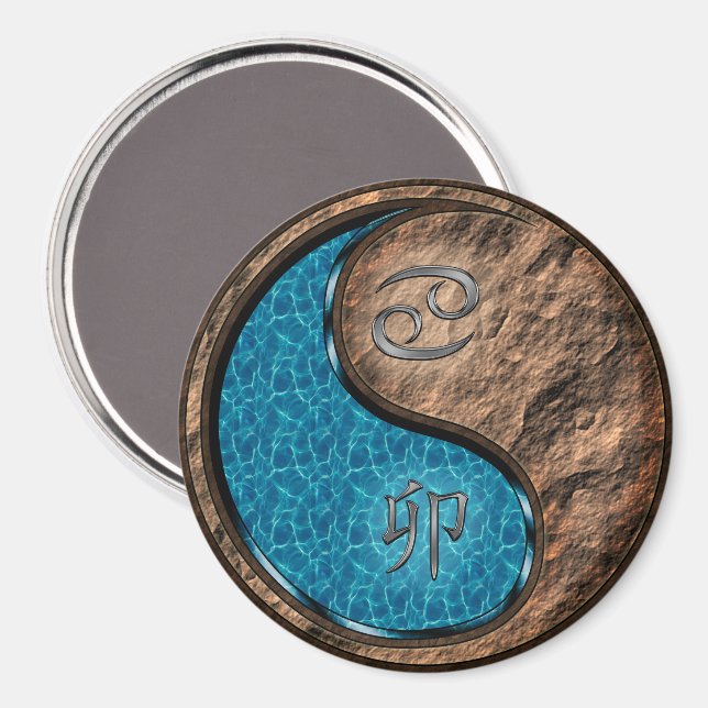 Íman Câncer & Coelho Terra (Front/Back)